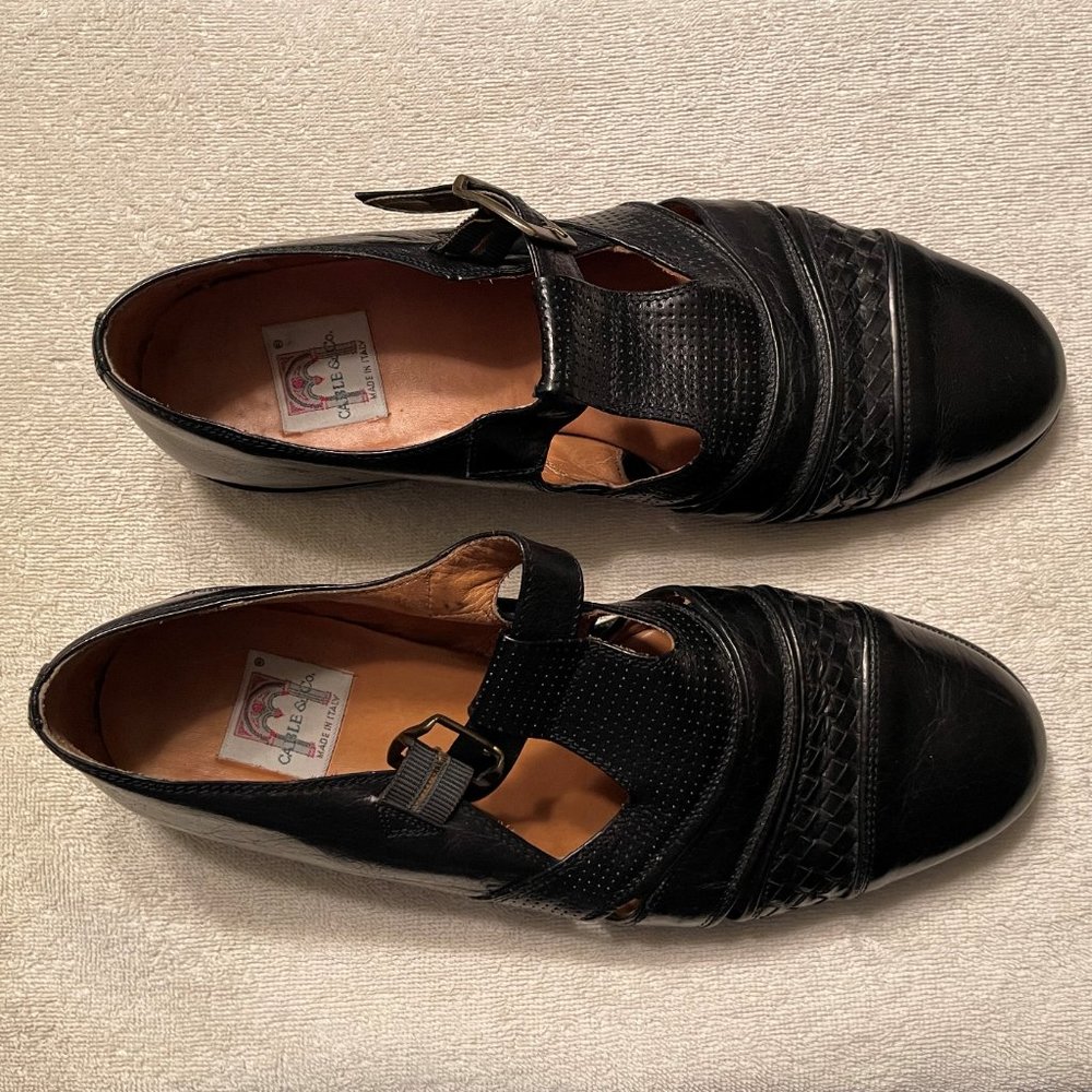 CABLE & Co Men's Leather Sandals Shoes, Made in Italy, Size 9.5 10